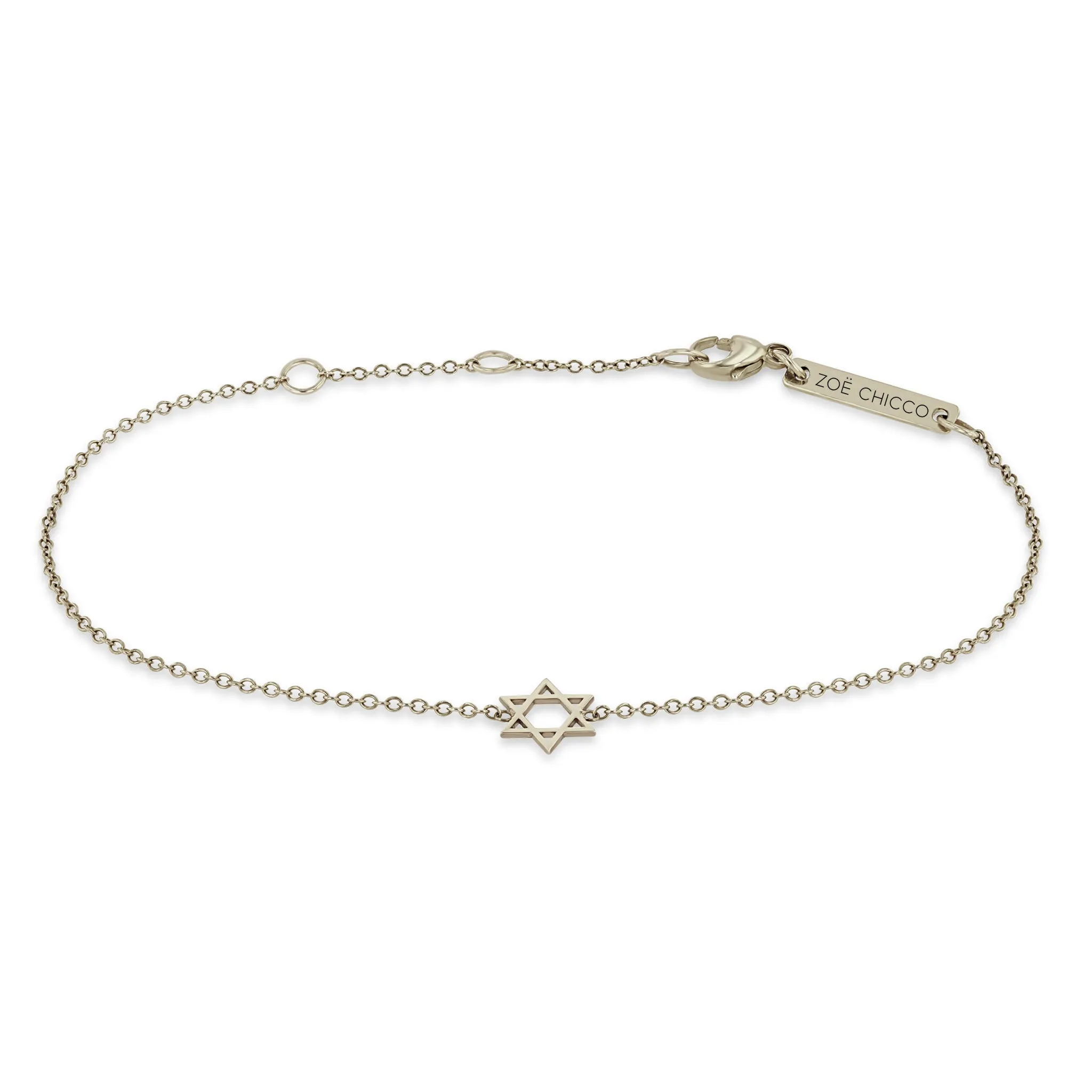 14k Midi Bitty Star of David Bracelet sold by Zoe Chicco product image thumbnail 4