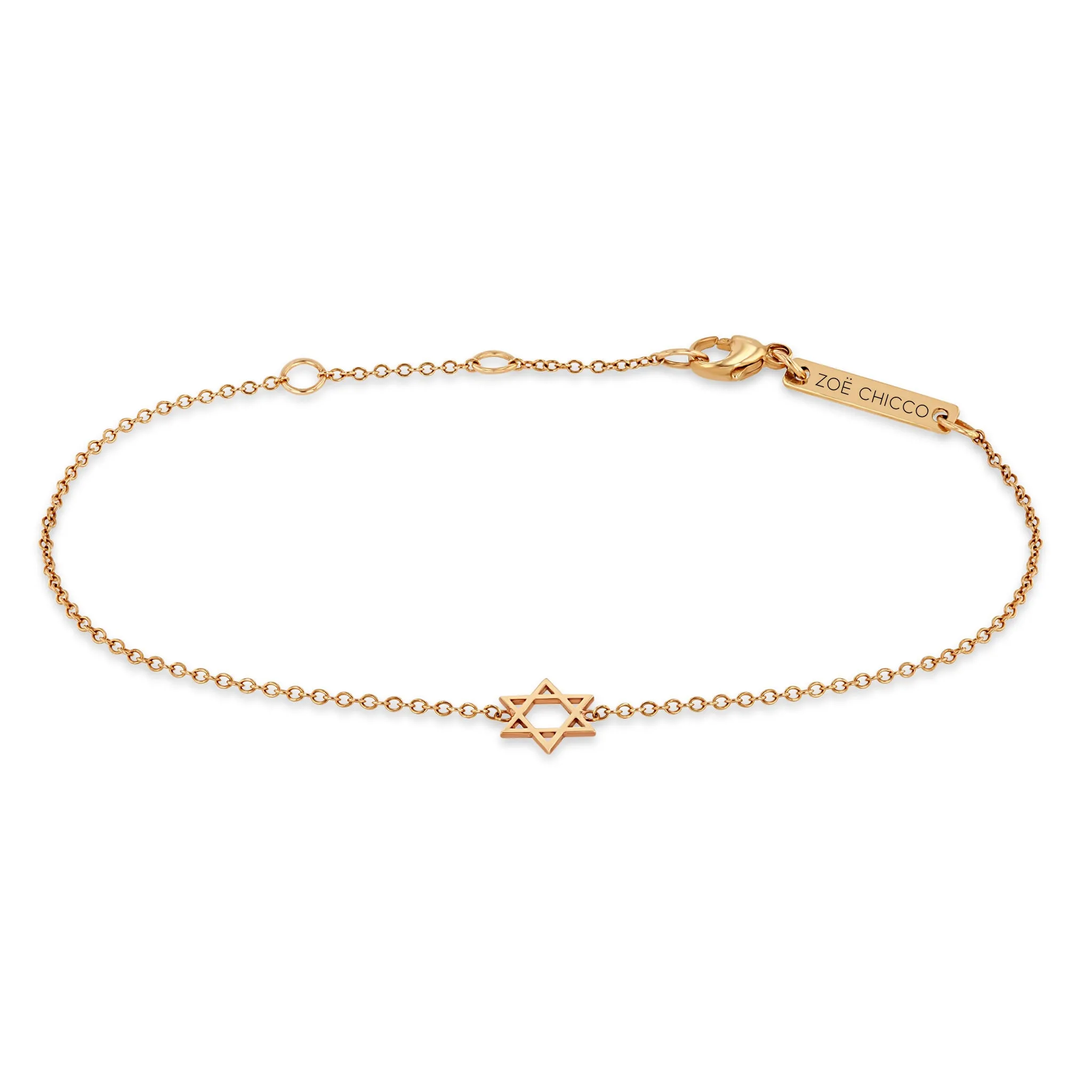 14k Midi Bitty Star of David Bracelet sold by Zoe Chicco product image thumbnail 3
