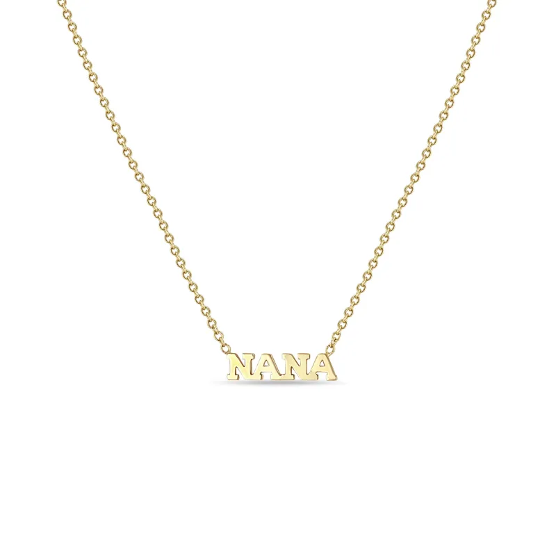14k Itty Bitty NANA Necklace sold by Zoe Chicco