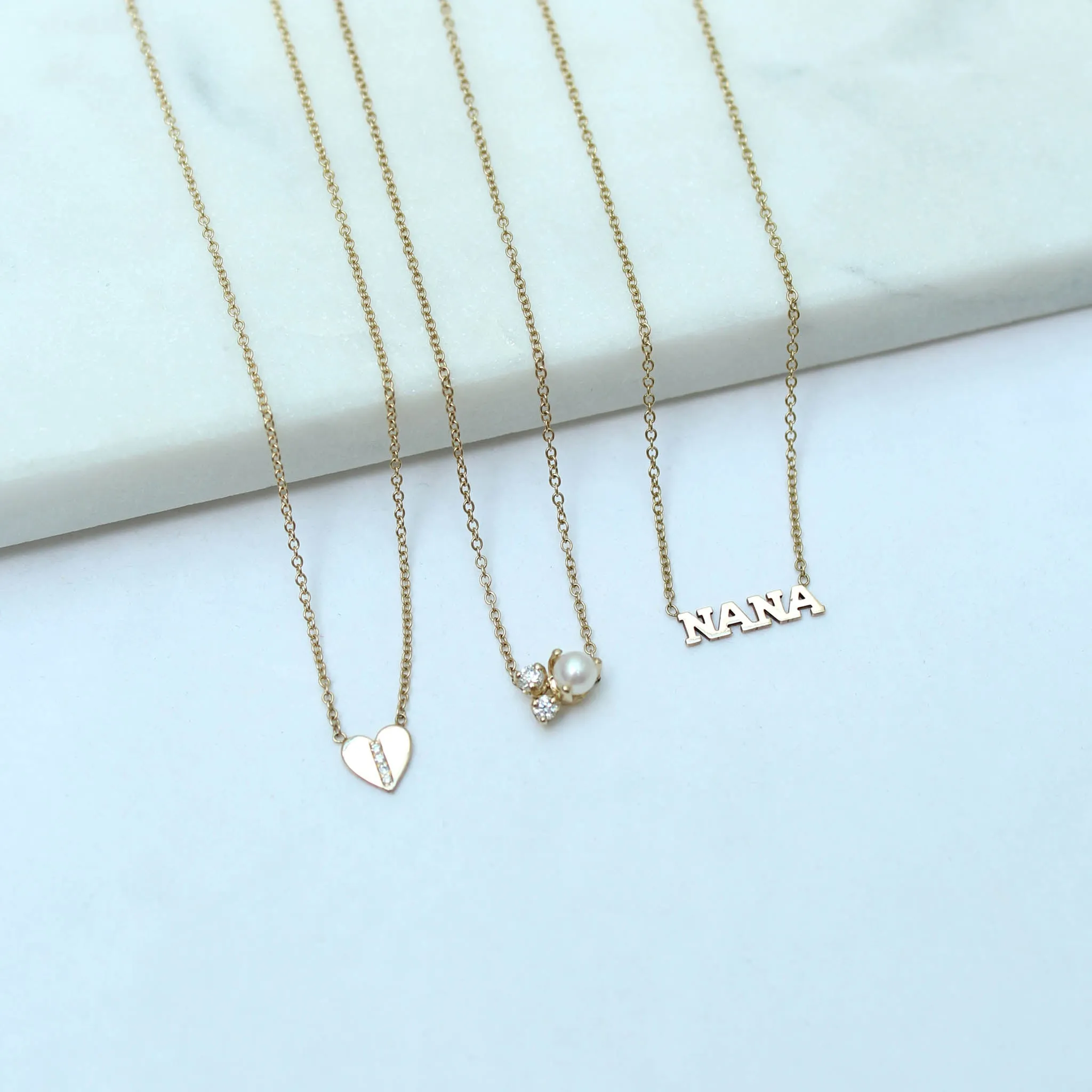 14k Itty Bitty NANA Necklace sold by Zoe Chicco product image thumbnail 2