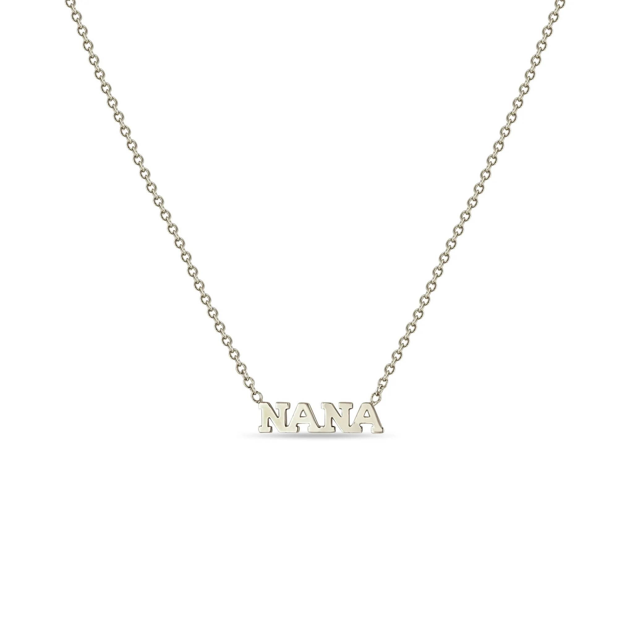14k Itty Bitty NANA Necklace sold by Zoe Chicco product image thumbnail 4