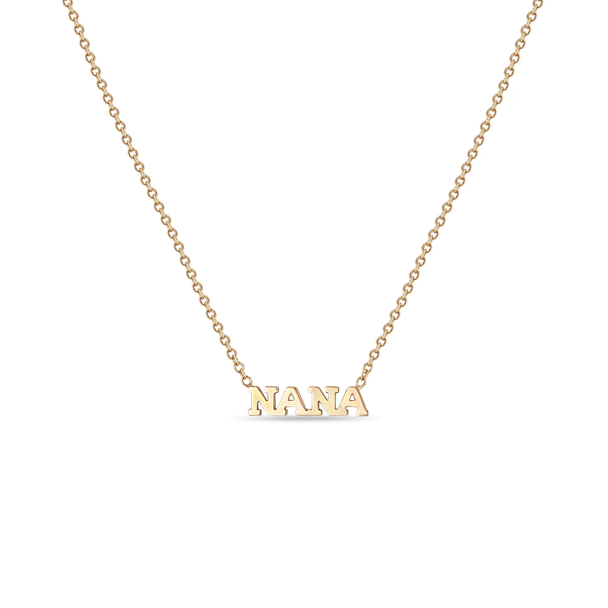 14k Itty Bitty NANA Necklace sold by Zoe Chicco product image thumbnail 3