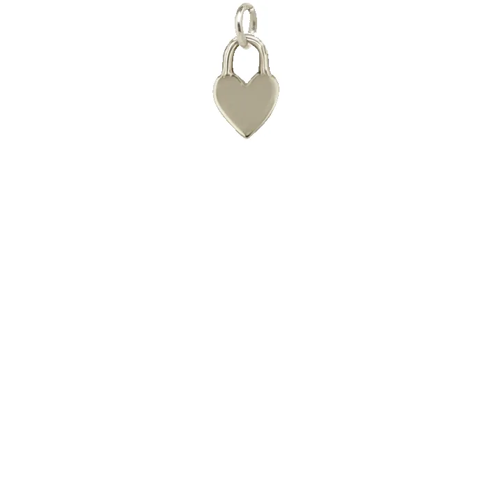 14k Midi Bitty Heart Padlock Charm sold by Zoe Chicco product image thumbnail 4