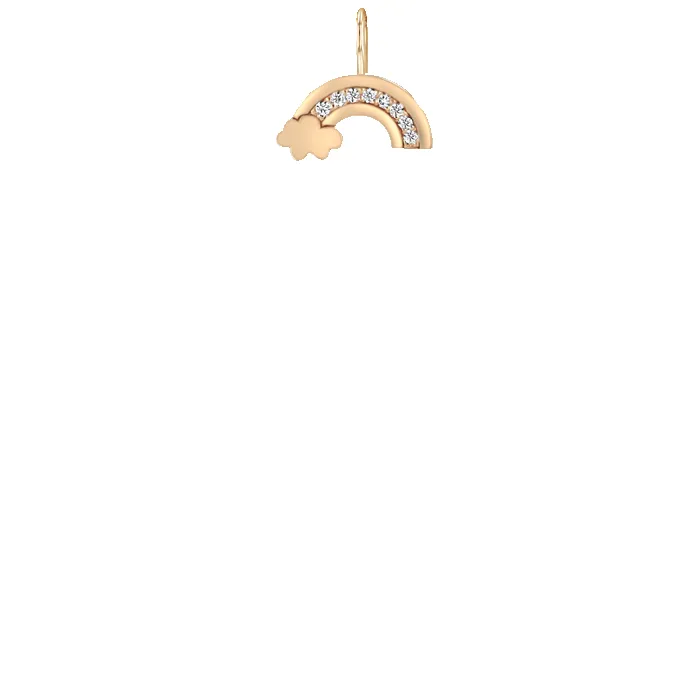 14k Midi Bitty Diamond Rainbow Charm sold by Zoe Chicco product image thumbnail 3