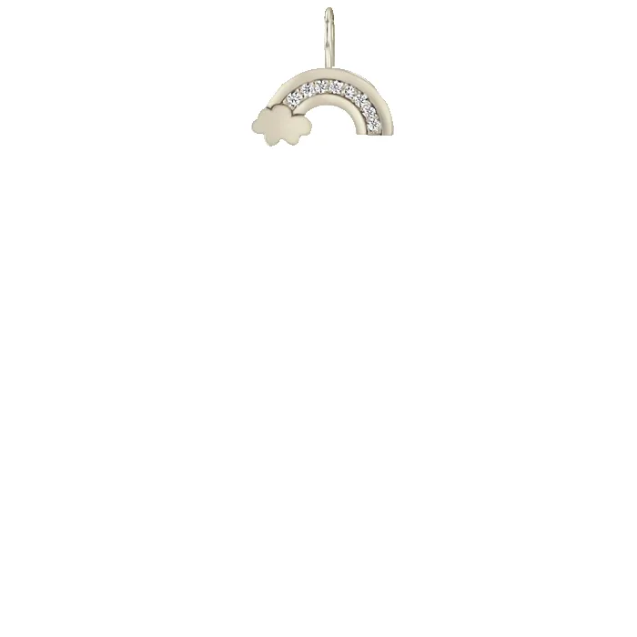 14k Midi Bitty Diamond Rainbow Charm sold by Zoe Chicco product image thumbnail 4