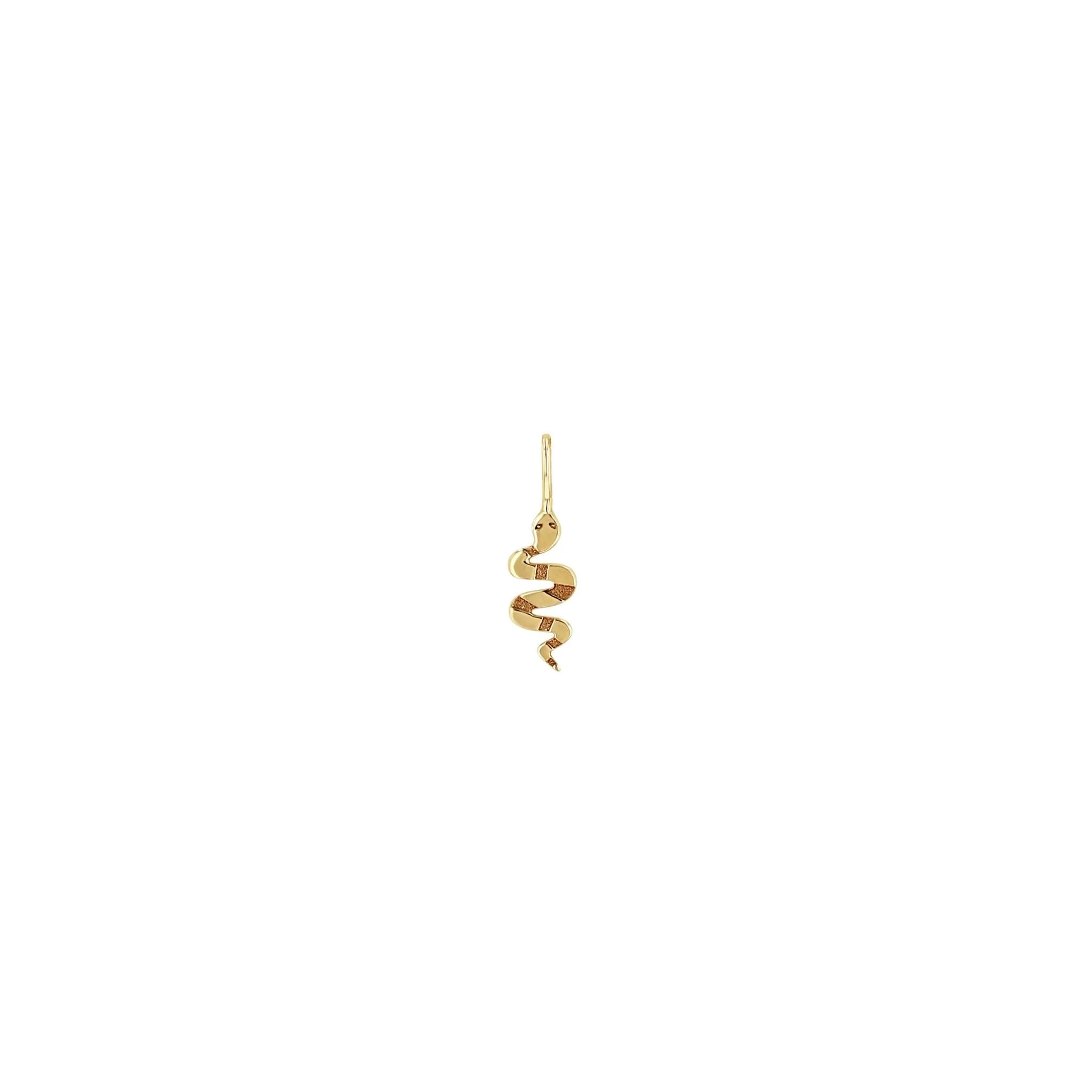 14k Midi Bitty Snake Charm sold by Zoe Chicco