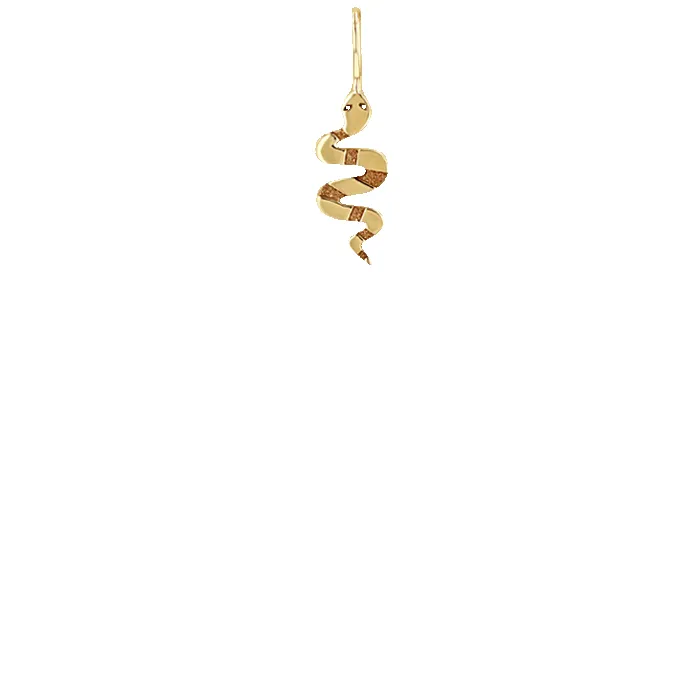 14k Midi Bitty Snake Charm sold by Zoe Chicco product image thumbnail 2