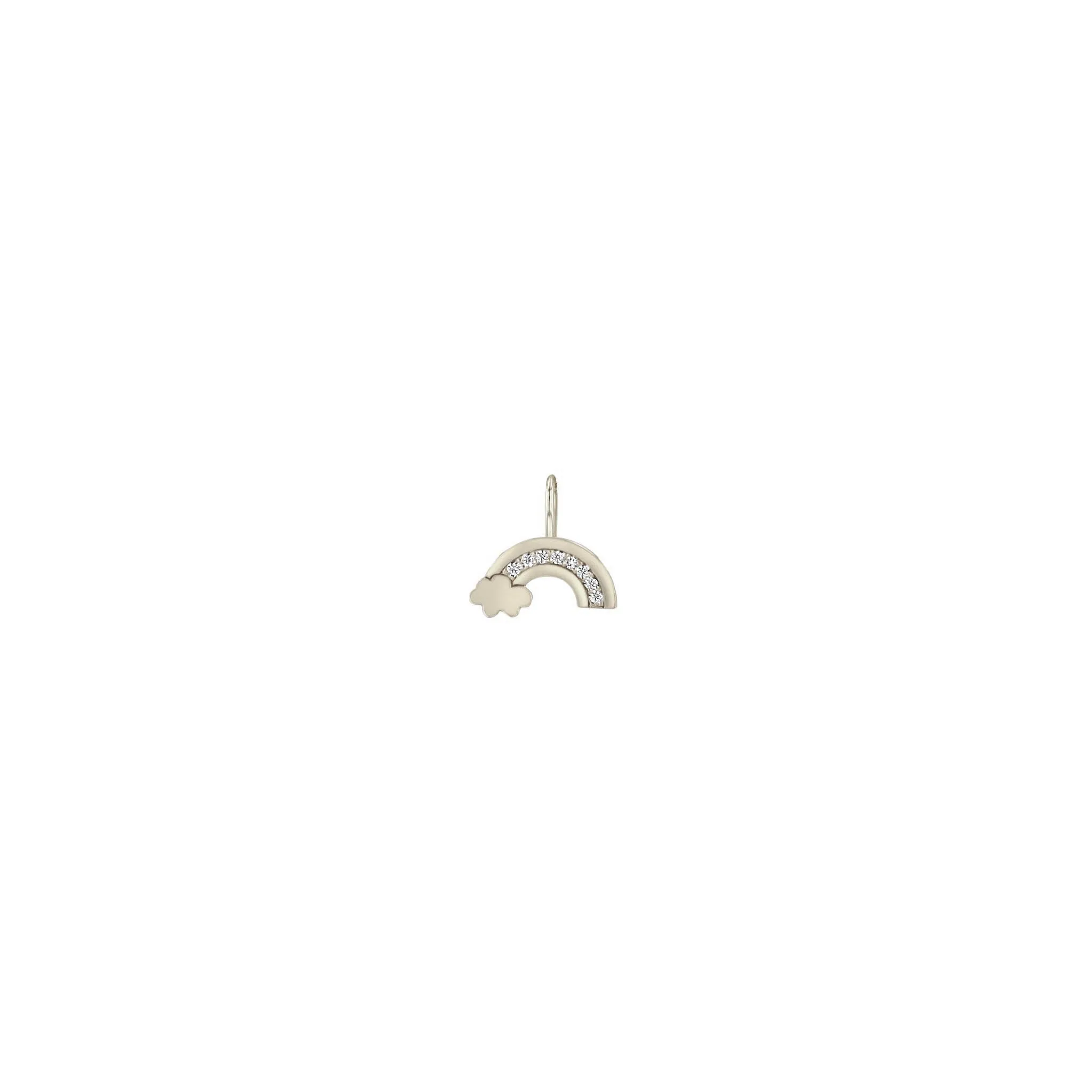 14k Single Midi Bitty Diamond Rainbow Charm sold by Zoe Chicco product image thumbnail 3