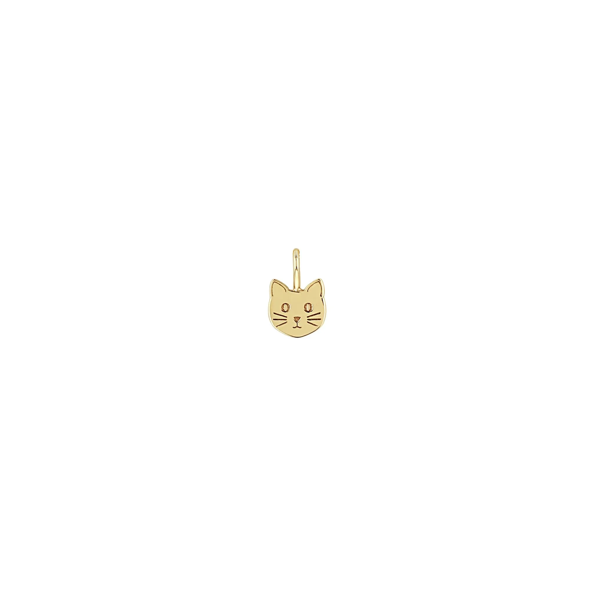 14k Single Midi Bitty Cat Charm sold by Zoe Chicco