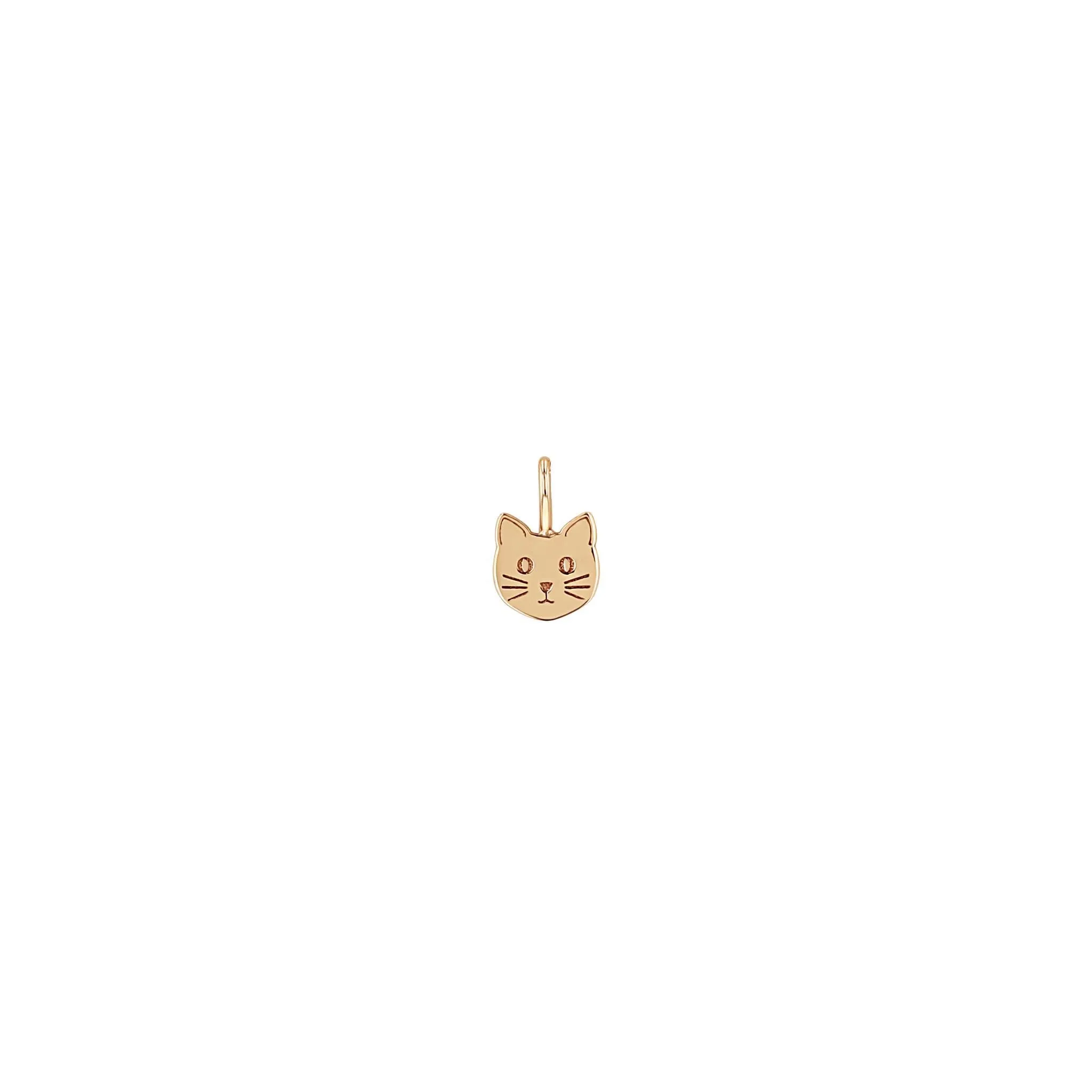 14k Single Midi Bitty Cat Charm sold by Zoe Chicco product image thumbnail 2