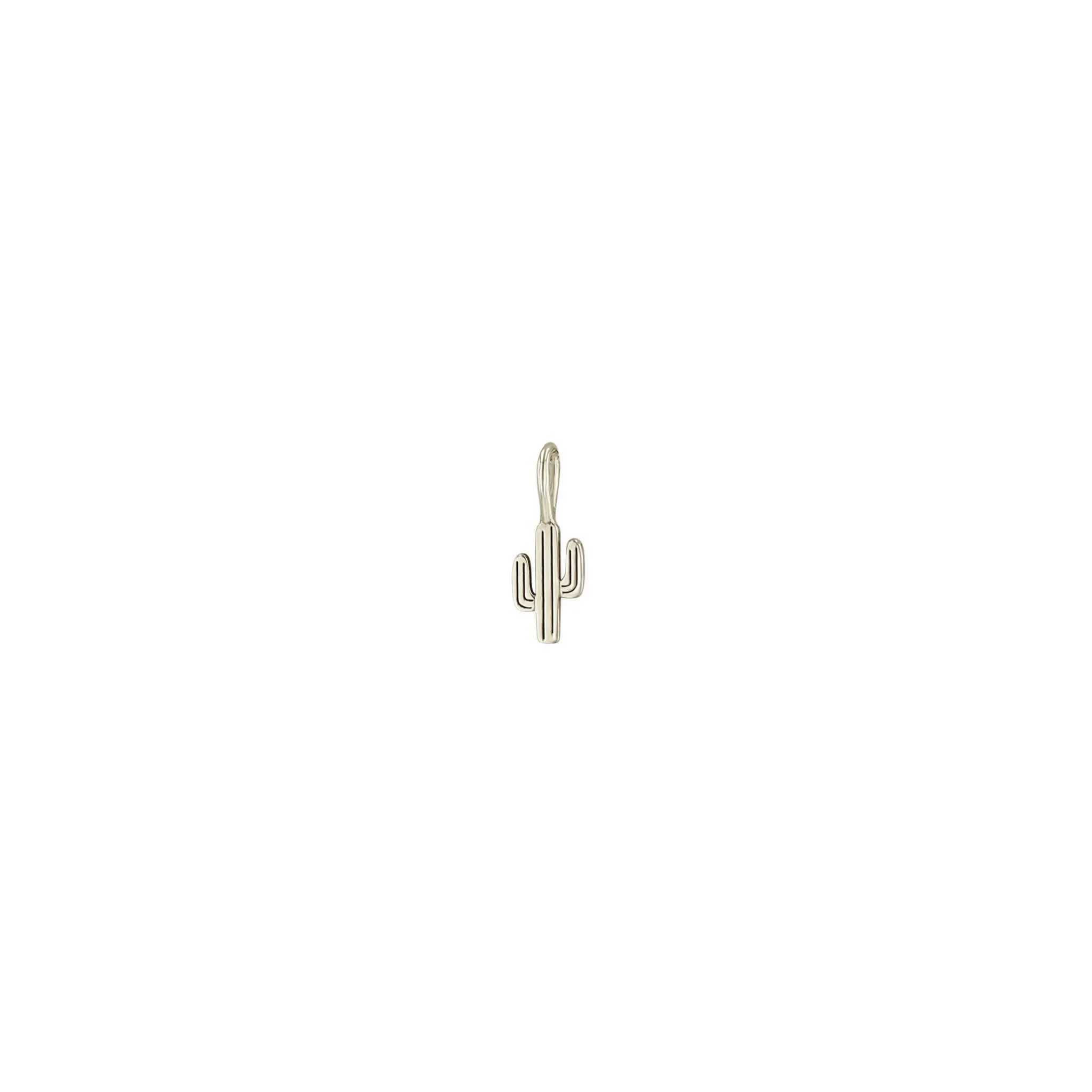 14k Single Midi Bitty Cactus Charm sold by Zoe Chicco product image thumbnail 3
