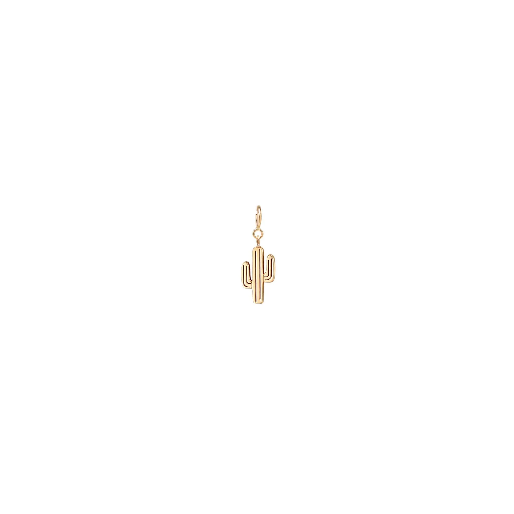 14k Single Midi Bitty Cactus Charm sold by Zoe Chicco product image thumbnail 5