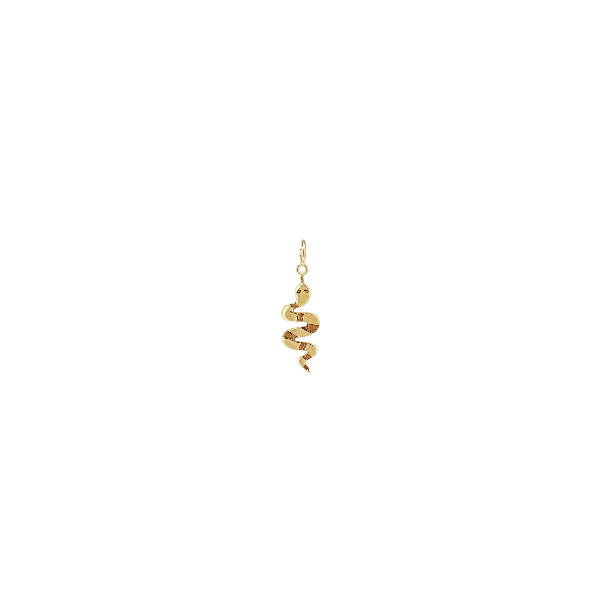 14k Single Midi Bitty Snake Charm sold by Zoe Chicco product image thumbnail 4