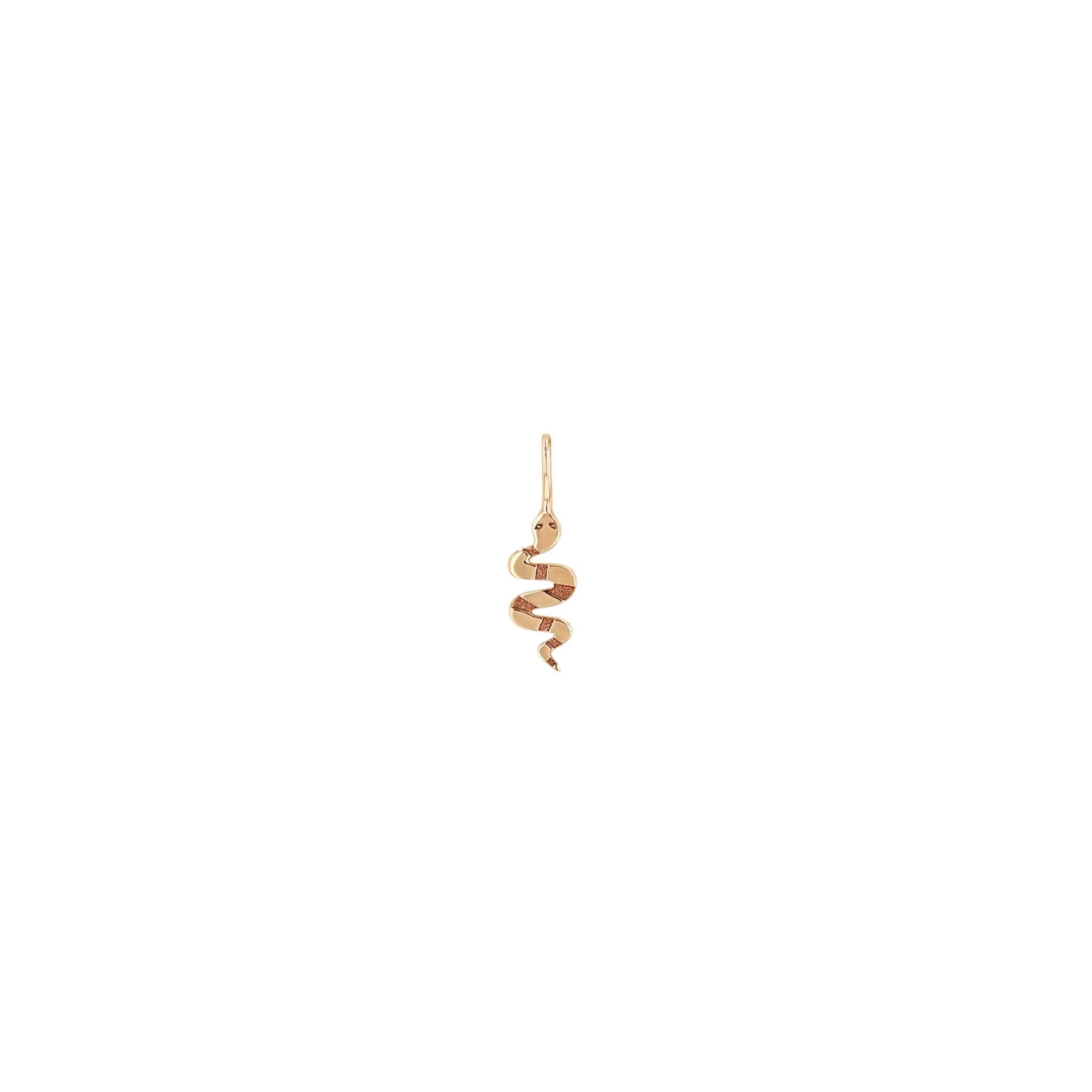 14k Single Midi Bitty Snake Charm sold by Zoe Chicco product image thumbnail 2