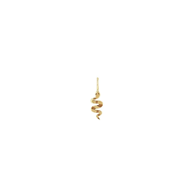 14k Single Midi Bitty Snake Charm sold by Zoe Chicco