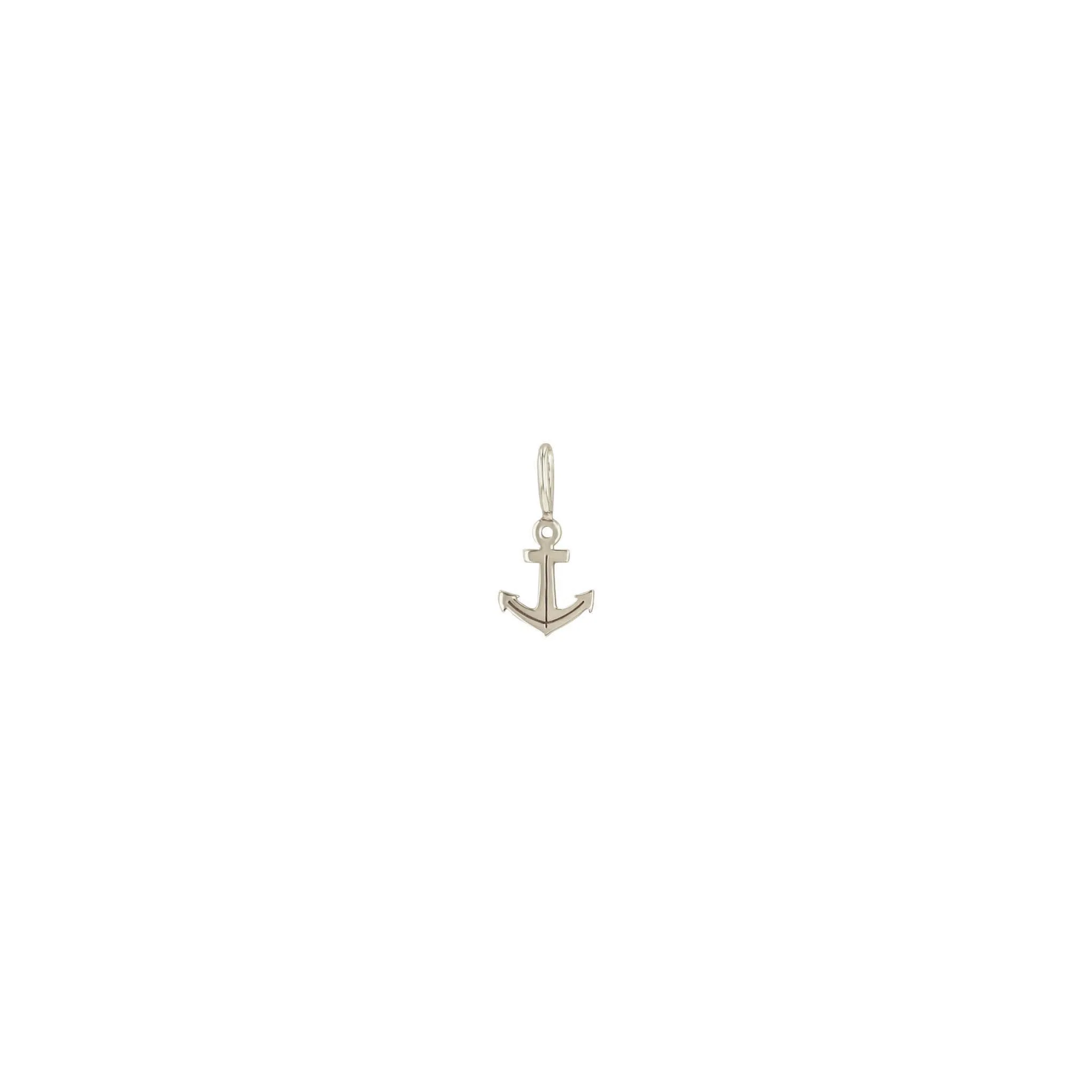 14k Single Midi Bitty Anchor Charm sold by Zoe Chicco product image thumbnail 3