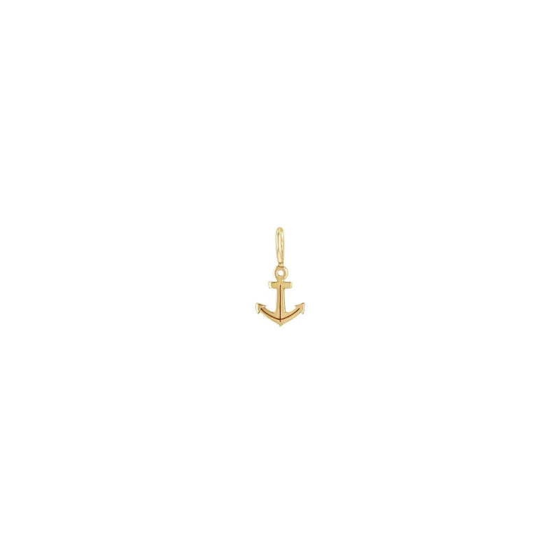 14k Single Midi Bitty Anchor Charm sold by Zoe Chicco
