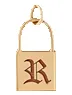 14k Old English Initial Letter Small Padlock Charm sold by Zoe Chicco product image thumbnail 3