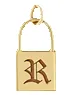 14k Old English Initial Letter Small Padlock Charm sold by Zoe Chicco product image thumbnail 2