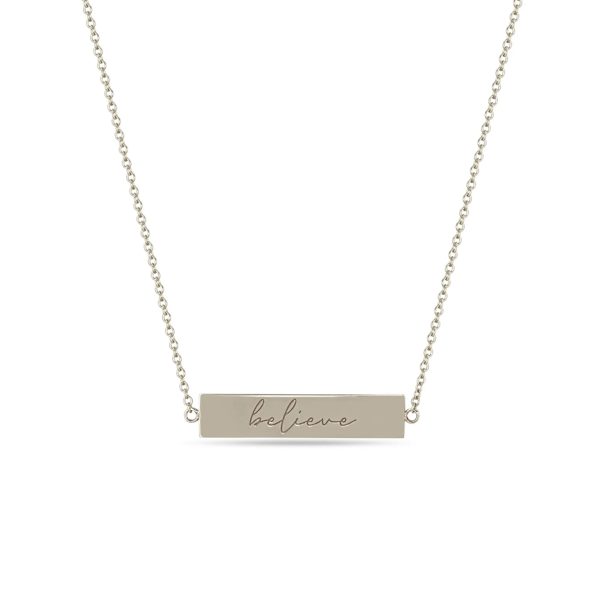 14k Double-Sided Nameplate Necklace sold by Zoe Chicco product image thumbnail 5