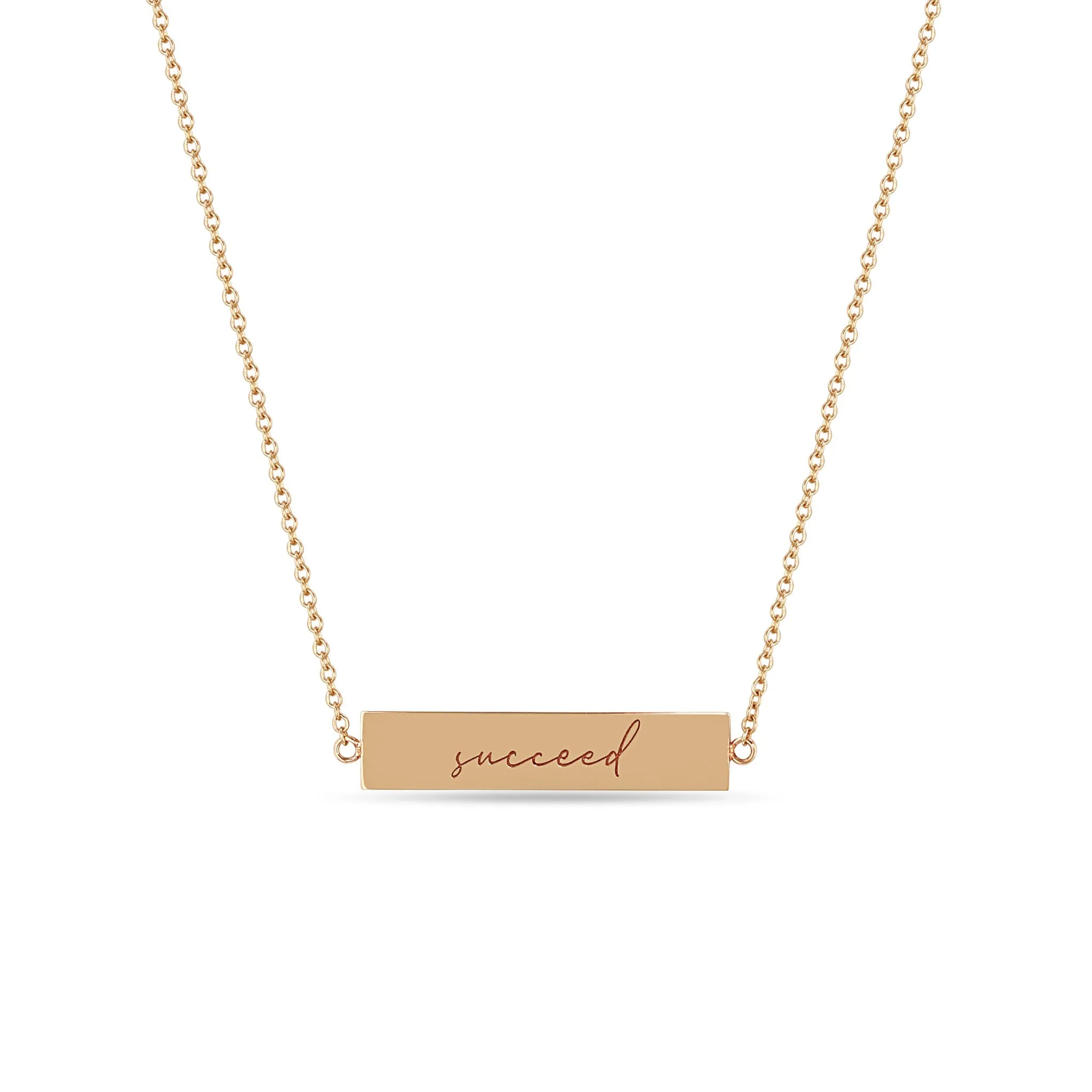 14k Double-Sided Nameplate Necklace sold by Zoe Chicco product image thumbnail 4