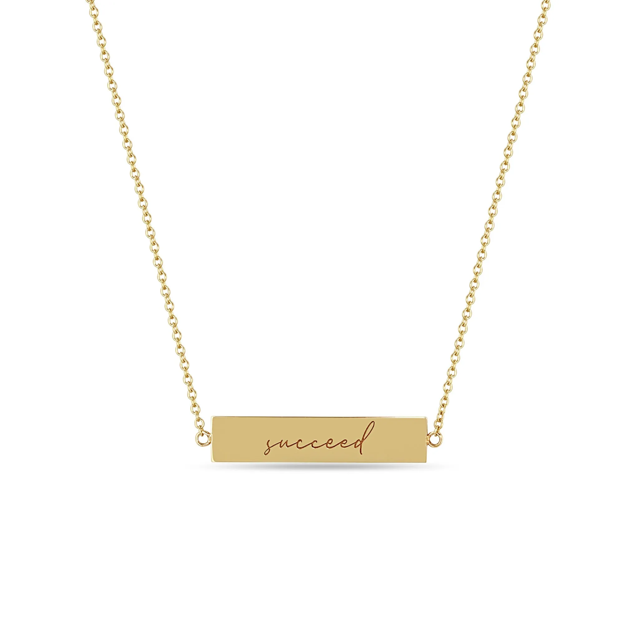 14k Double-Sided Nameplate Necklace sold by Zoe Chicco product image thumbnail 2