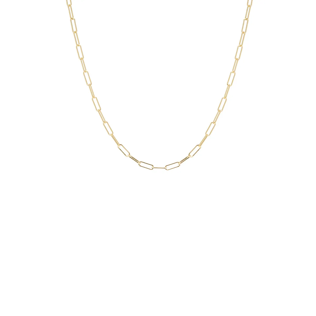 14k Gold Small Paperclip Chain sold by Zoe Chicco