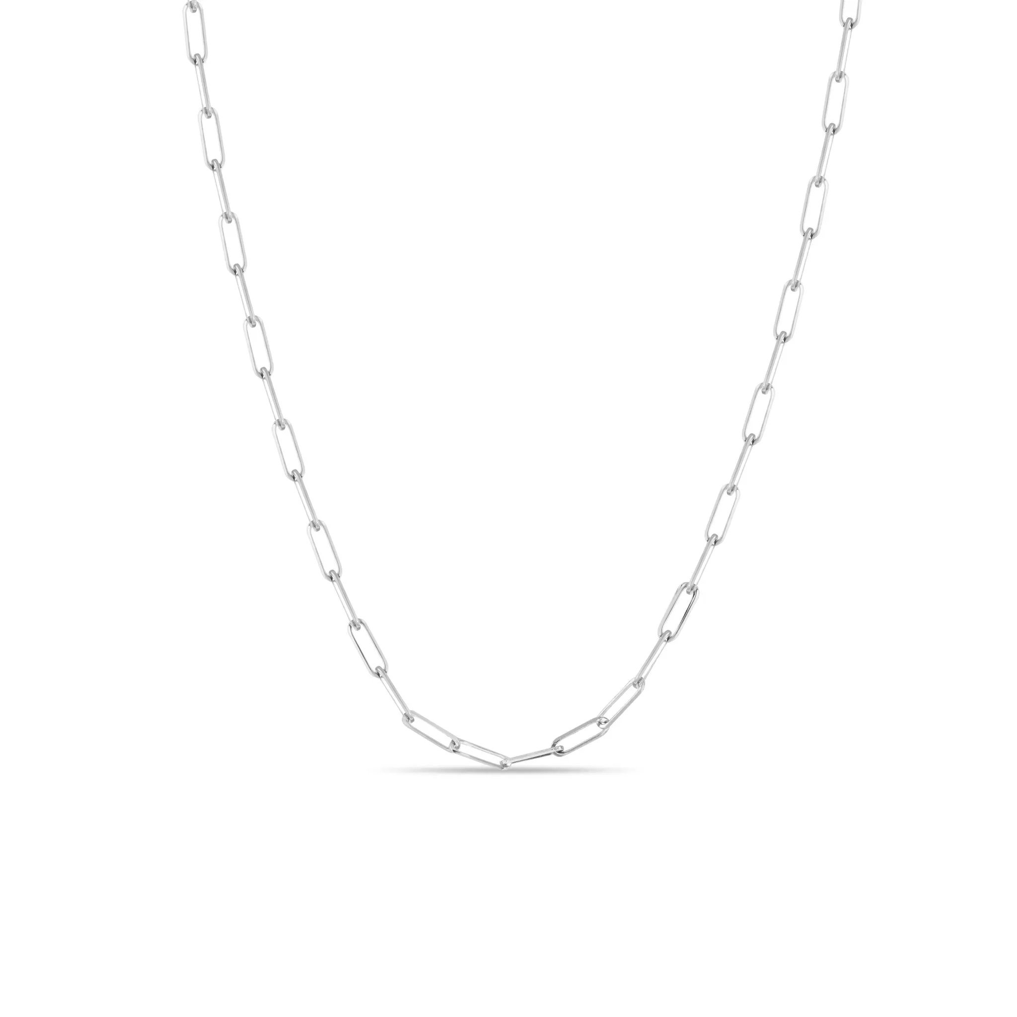14k Gold Small Paperclip Chain Necklace sold by Zoe Chicco product image thumbnail 3