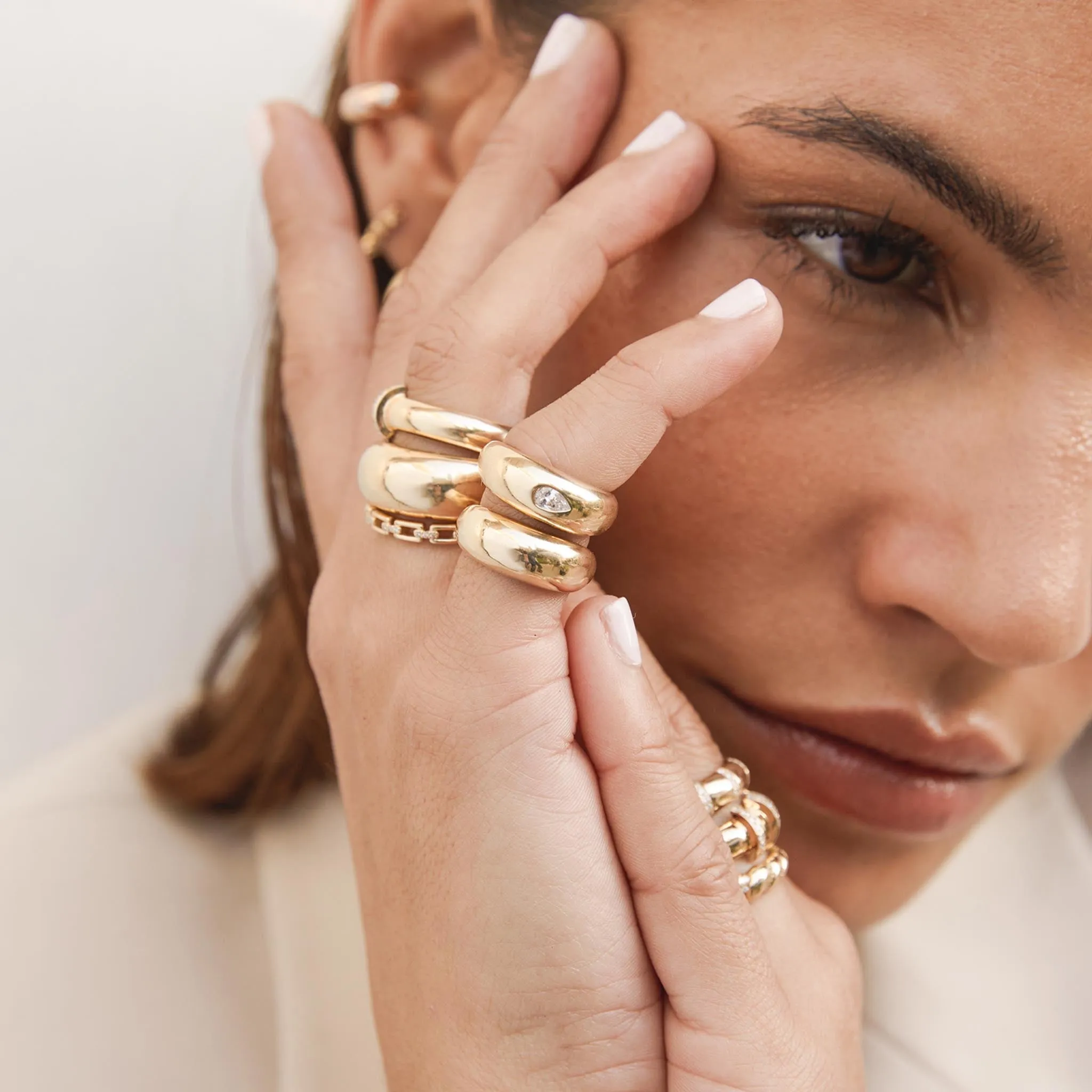 14k Gold Small Aura Ring sold by Zoe Chicco product image thumbnail 4