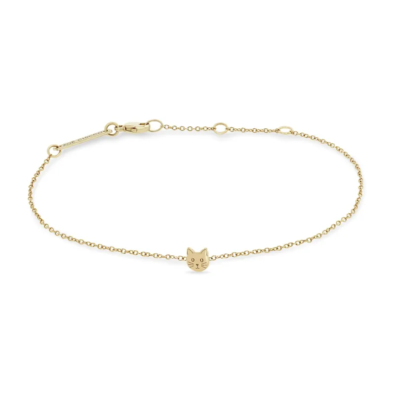 14k Itty Bitty Cat Bracelet sold by Zoe Chicco