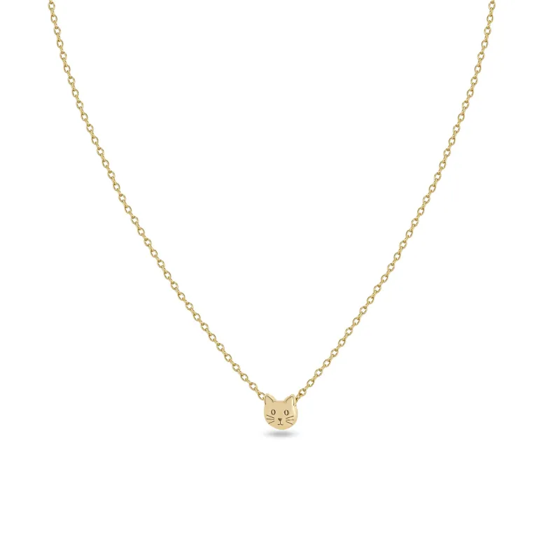 14k Itty Bitty Cat Necklace sold by Zoe Chicco