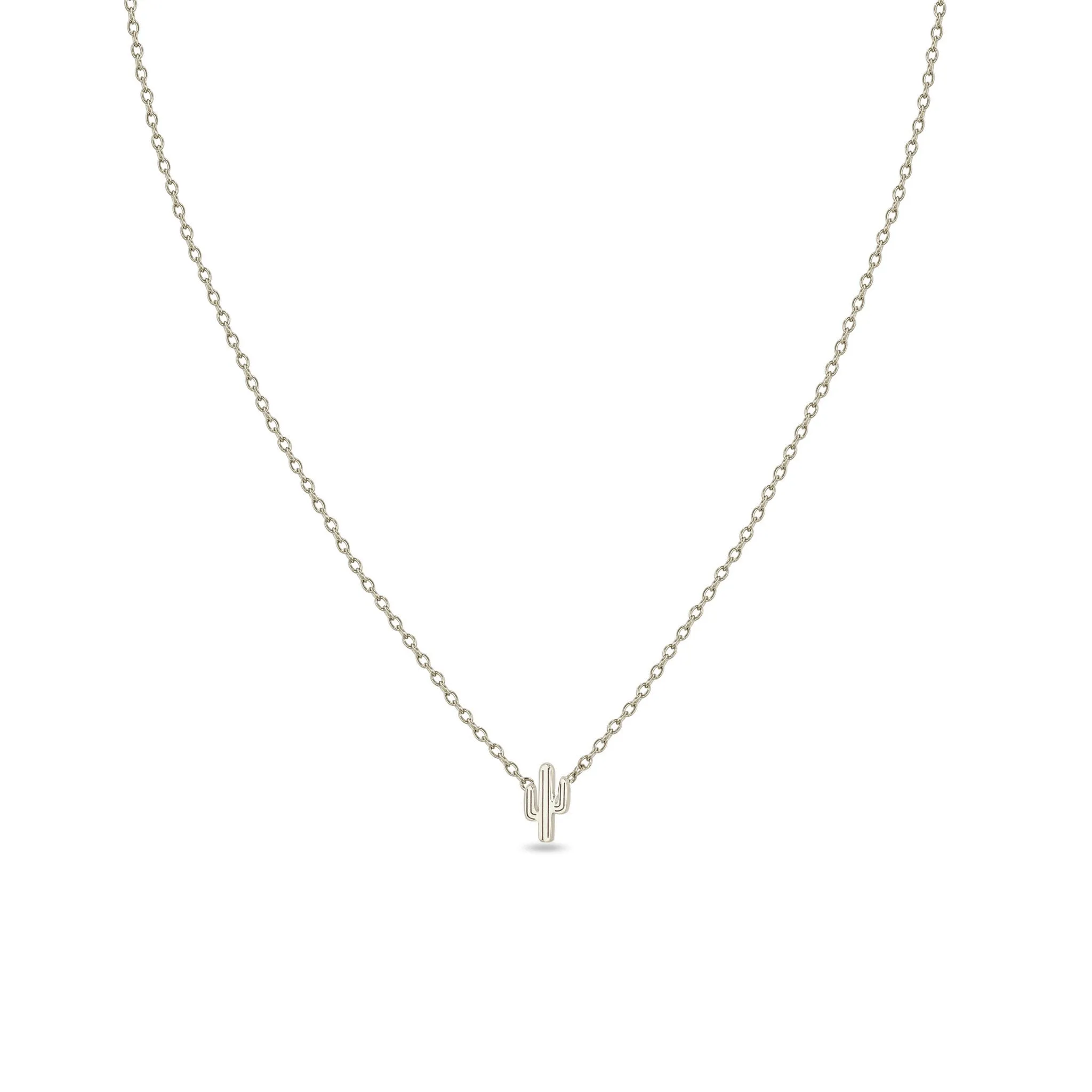 14k Itty Bitty Cactus Necklace sold by Zoe Chicco product image thumbnail 3