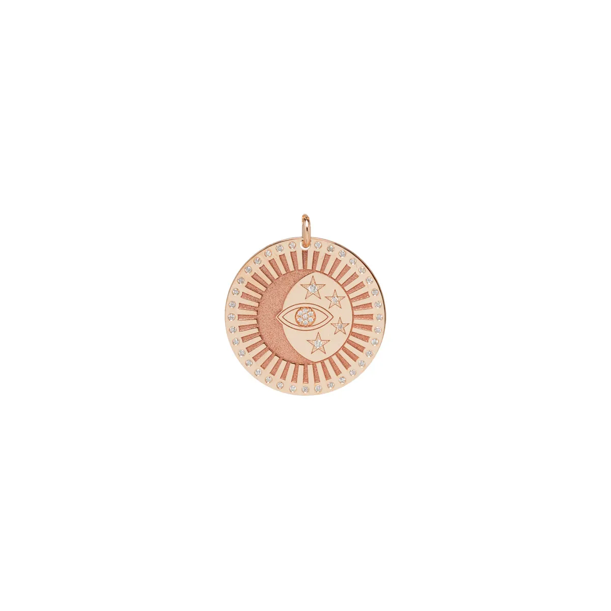 14k Single Large Celestial Protection Medallion Charm sold by Zoe Chicco product image thumbnail 5