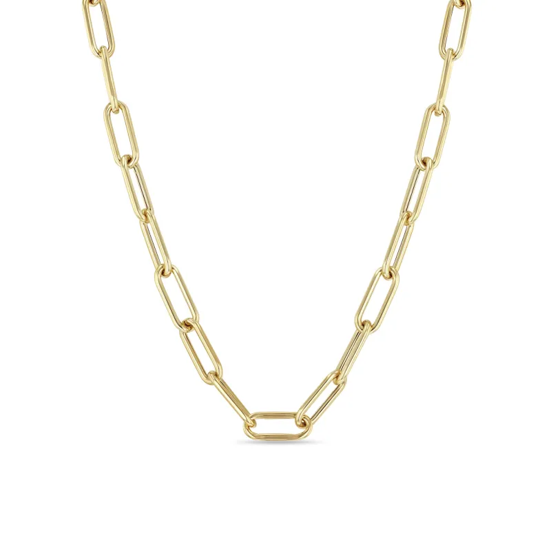 14k Gold Large Paperclip Chain Necklace sold by Zoe Chicco