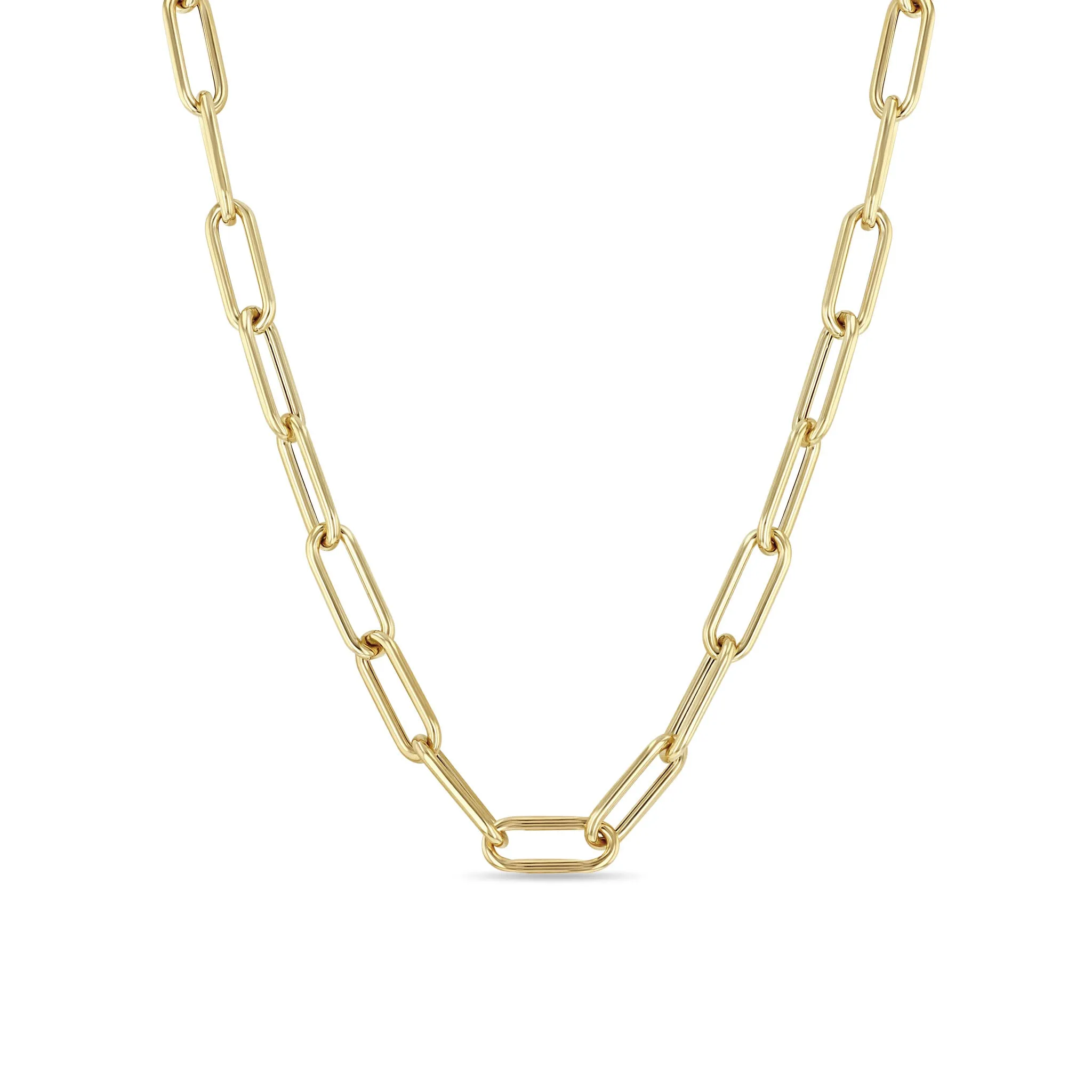 14k Gold Large Paperclip Chain Necklace sold by Zoe Chicco
