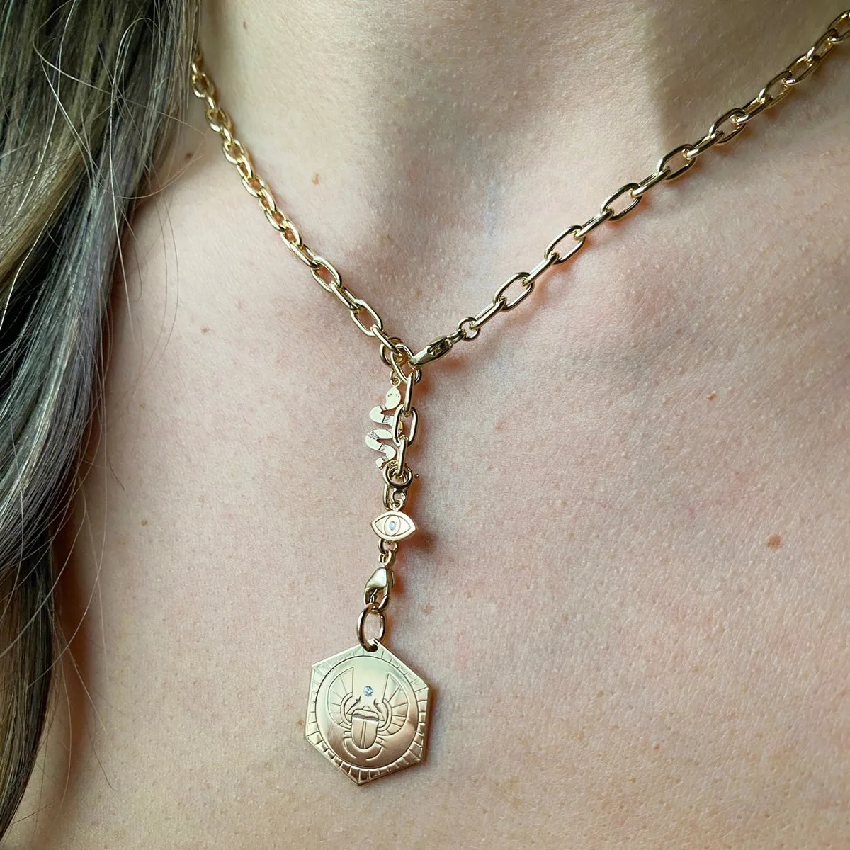 14k Medium Square Oval Link Chain Necklace with Lobster Clasps sold by Zoe Chicco product image thumbnail 3