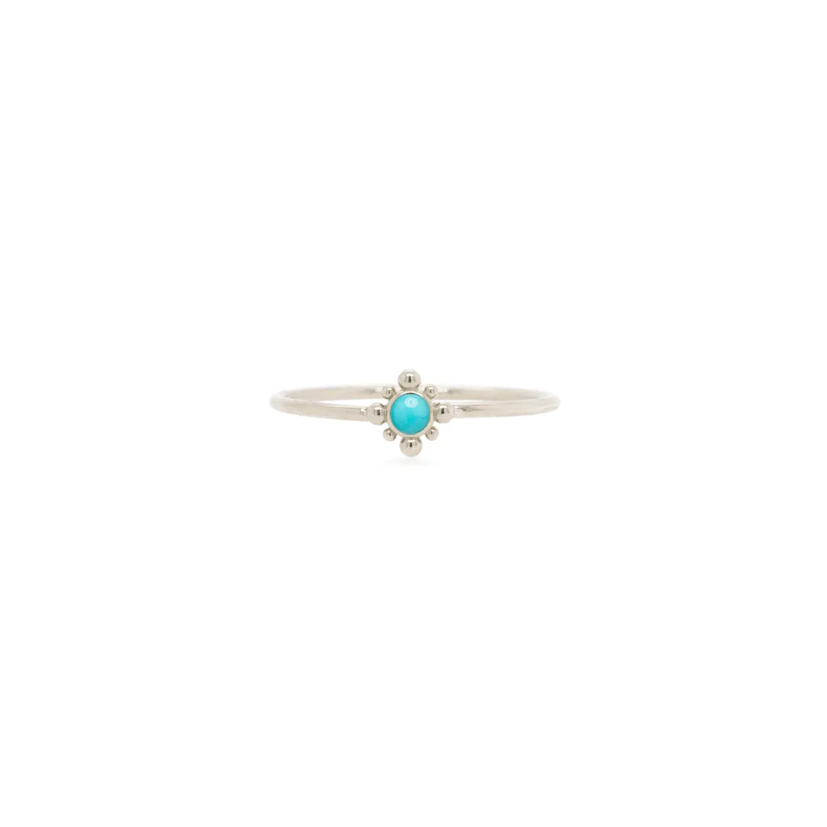 14k Tiny Bead Turquoise Starburst Ring sold by Zoe Chicco product image thumbnail 3