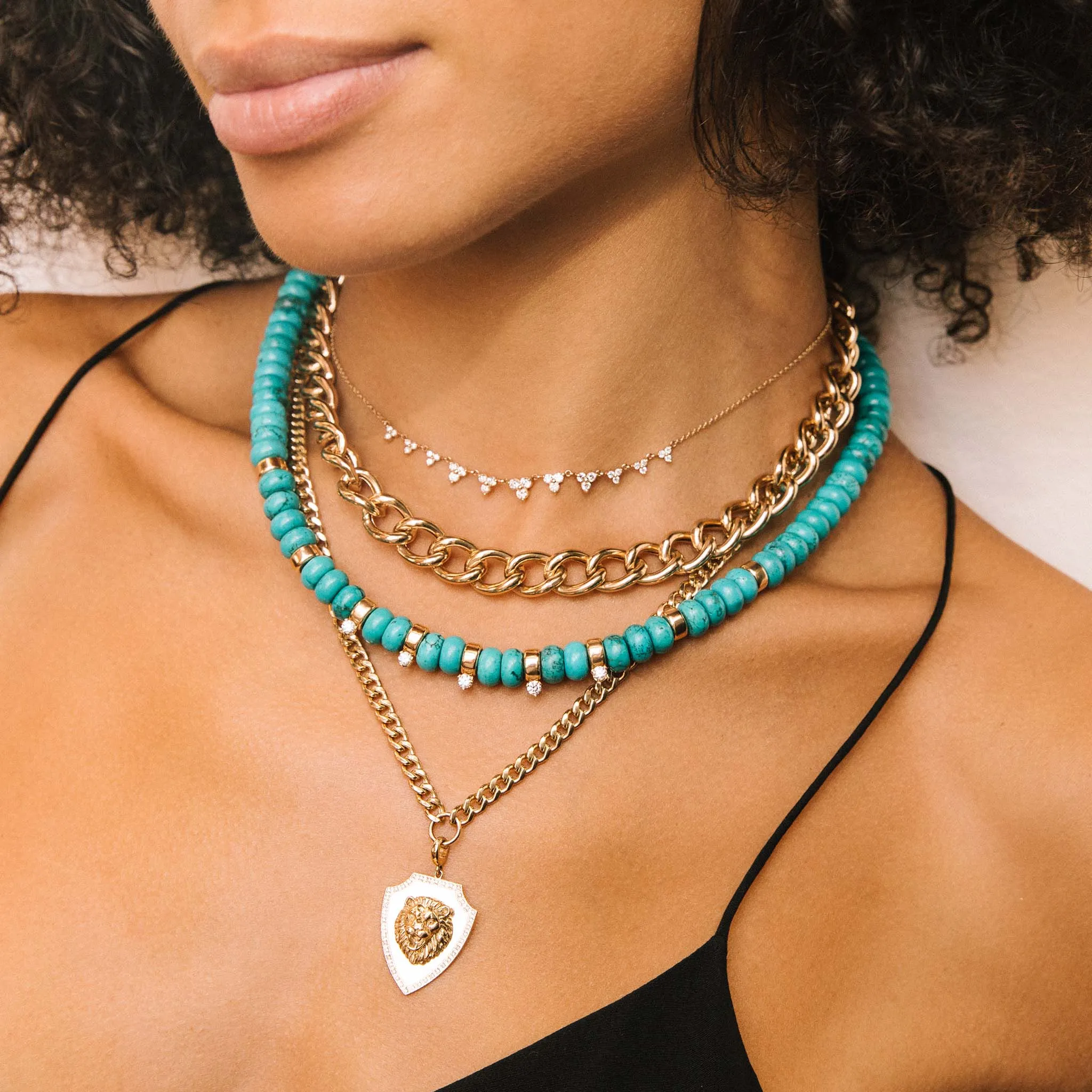 14k Gold XXL Open Link Curb Chain Necklace sold by Zoe Chicco product image thumbnail 3