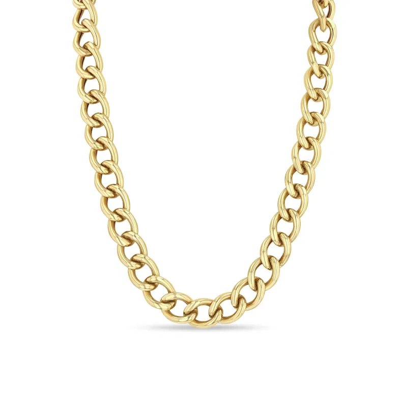 14k Gold XXL Open Link Curb Chain Necklace sold by Zoe Chicco