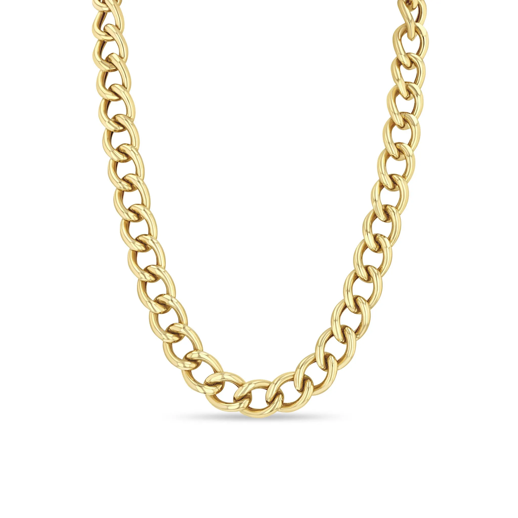 14k Gold XXL Open Link Curb Chain Necklace sold by Zoe Chicco