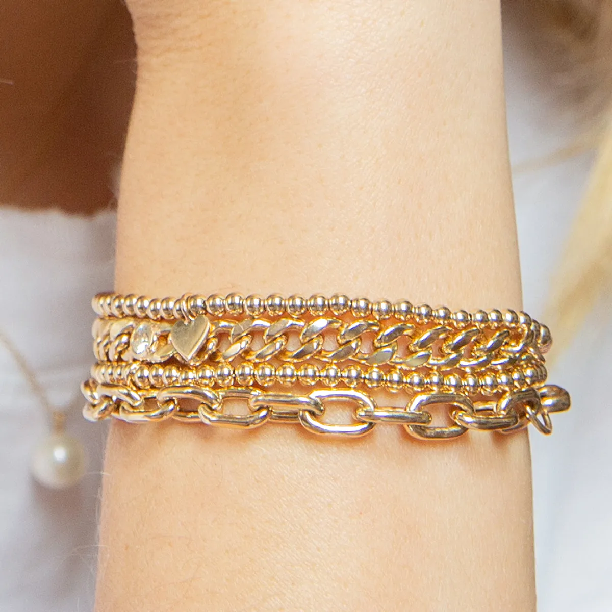 14k Gold Extra Large Square Oval Link Bracelet with Swivel Clasp sold by Zoe Chicco product image thumbnail 2