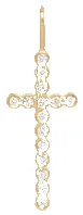 14k Diamond Bezel Cross Charm Pendant sold by Zoe Chicco product image thumbnail 2