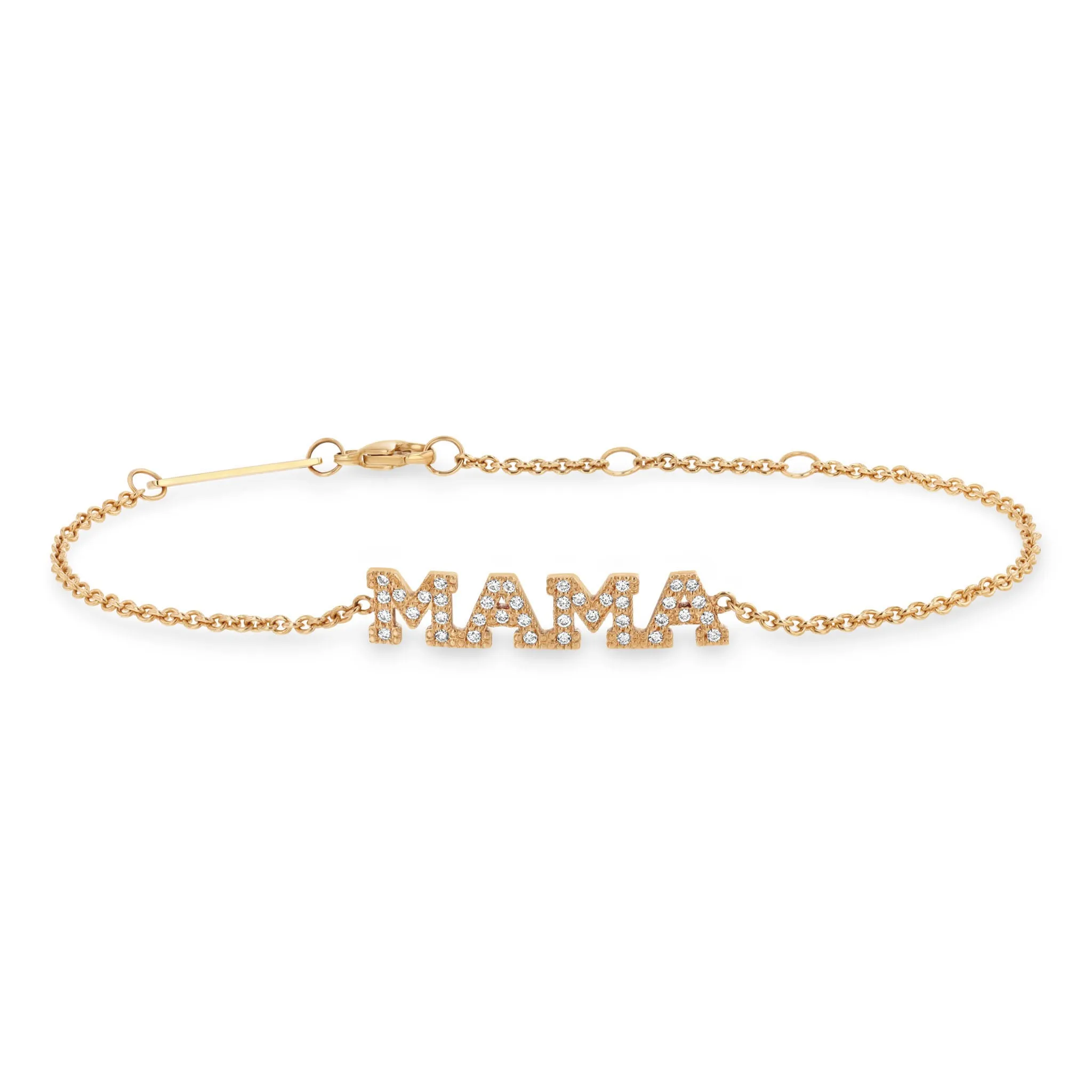 14k Pavé Diamond MAMA Bracelet sold by Zoe Chicco product image thumbnail 5