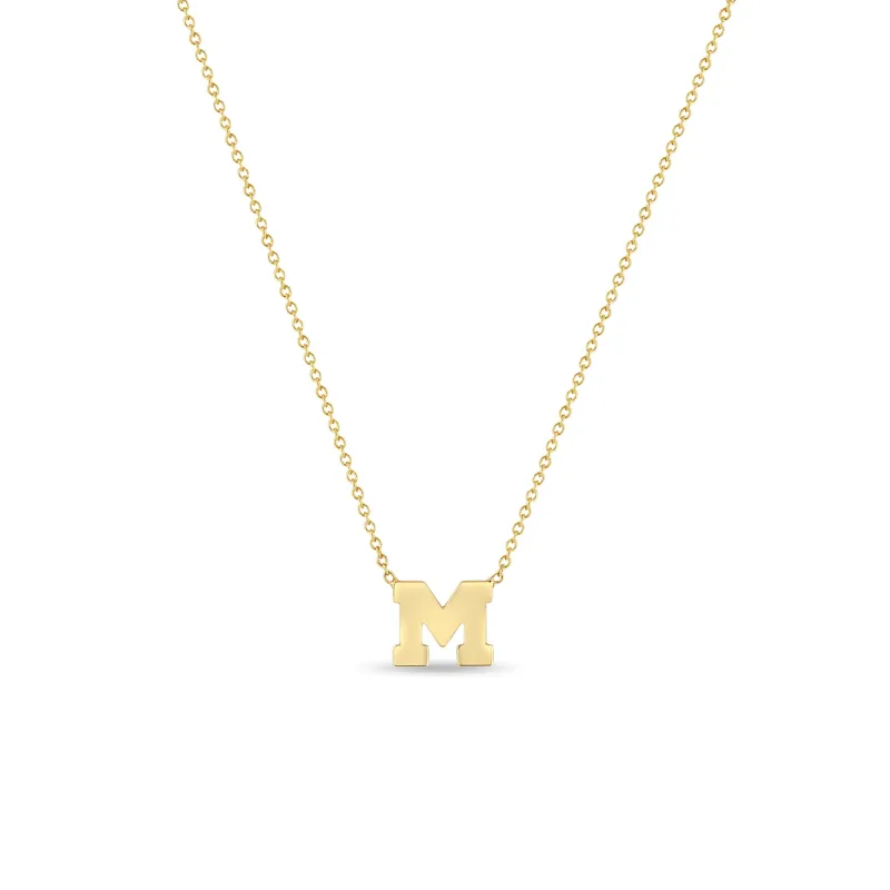 14k Gold Large Initial Letter Necklace sold by Zoe Chicco