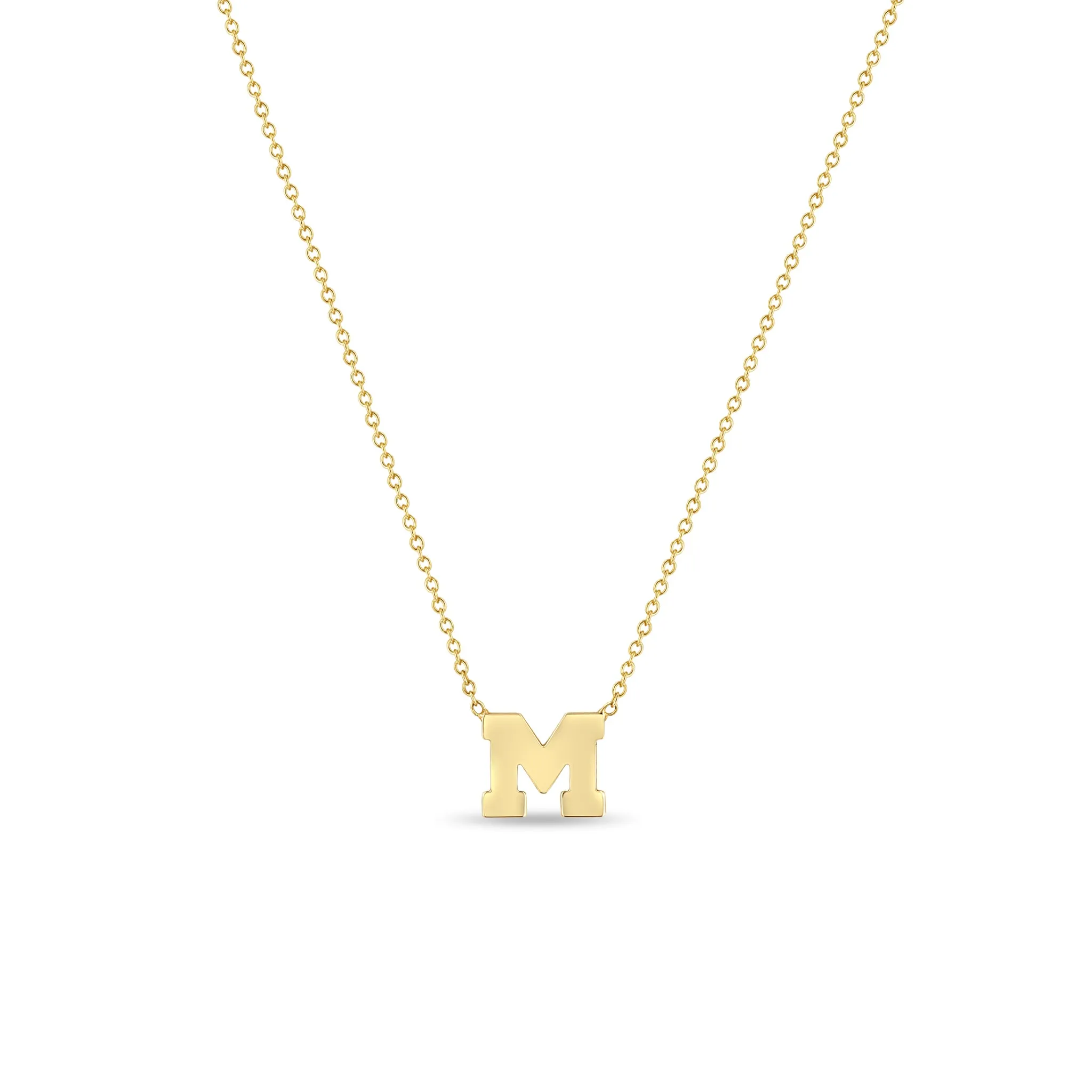 14k Gold Large Initial Letter Necklace sold by Zoe Chicco