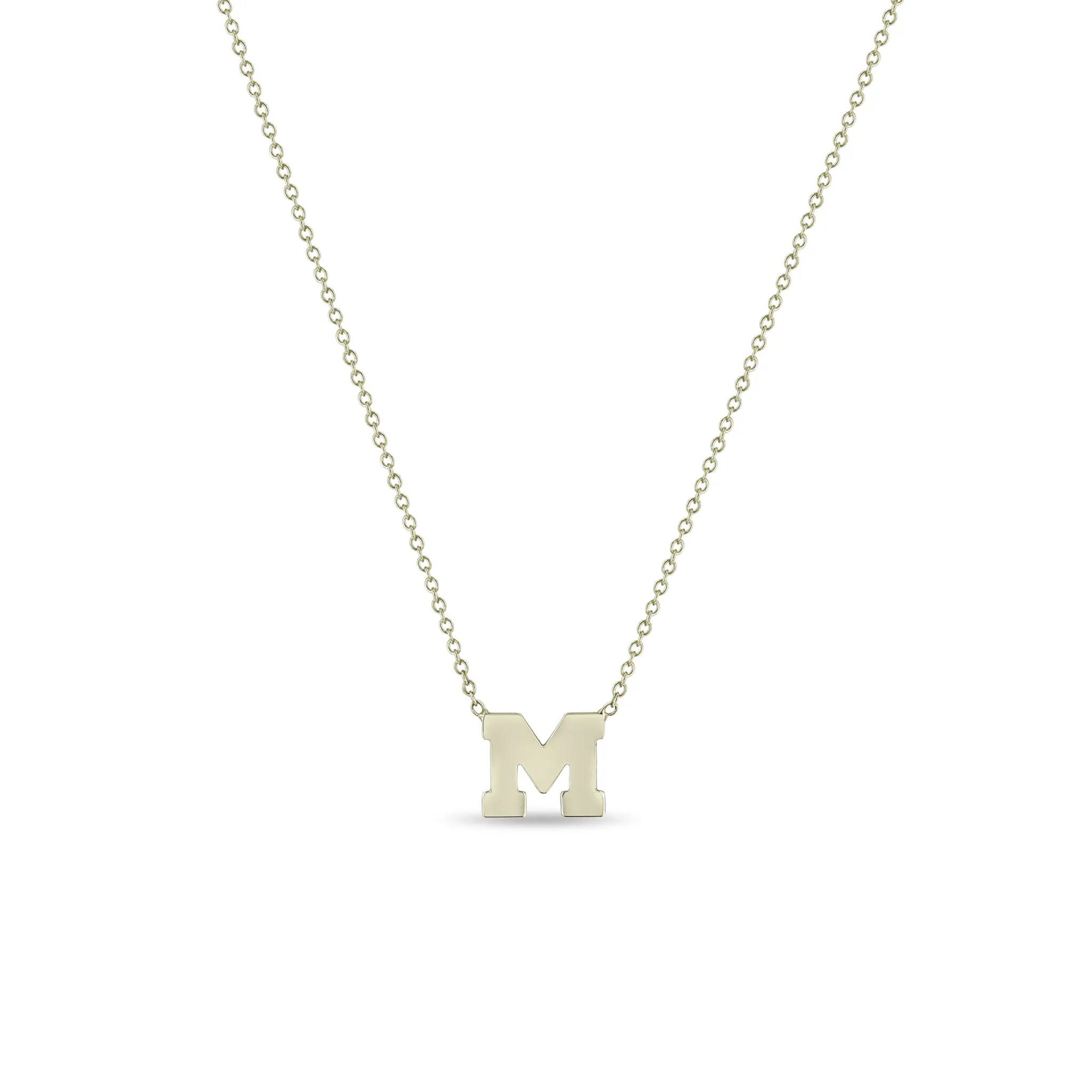 14k Gold Large Initial Letter Necklace sold by Zoe Chicco product image thumbnail 5