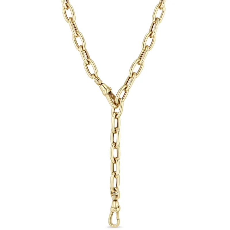 14k Extra Large Square Oval Link Chain Necklace with Swivel Clasps sold by Zoe Chicco
