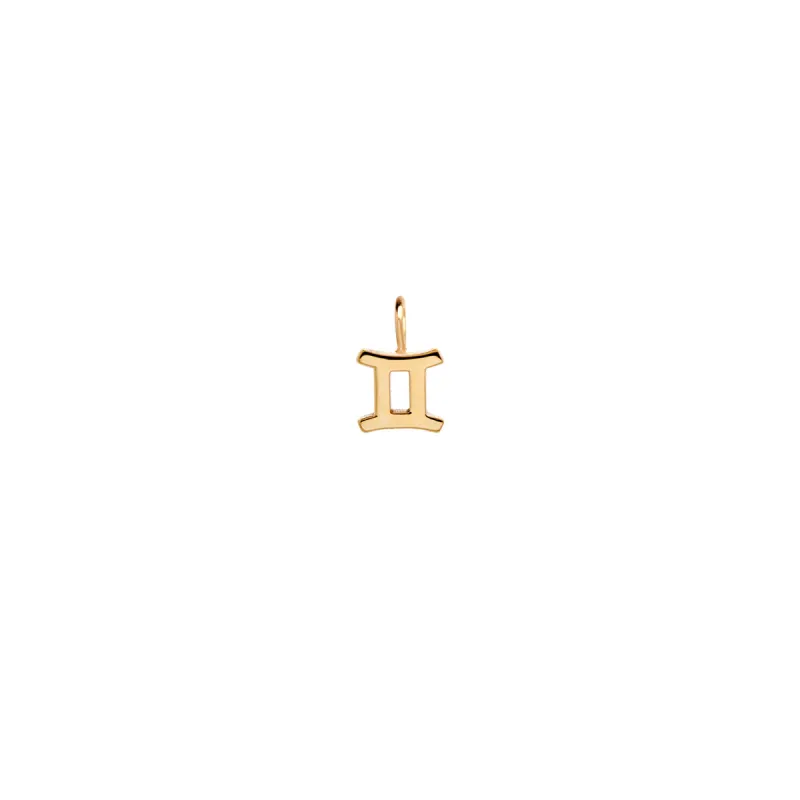 14k Single Midi Bitty Zodiac Charm Pendant sold by Zoe Chicco
