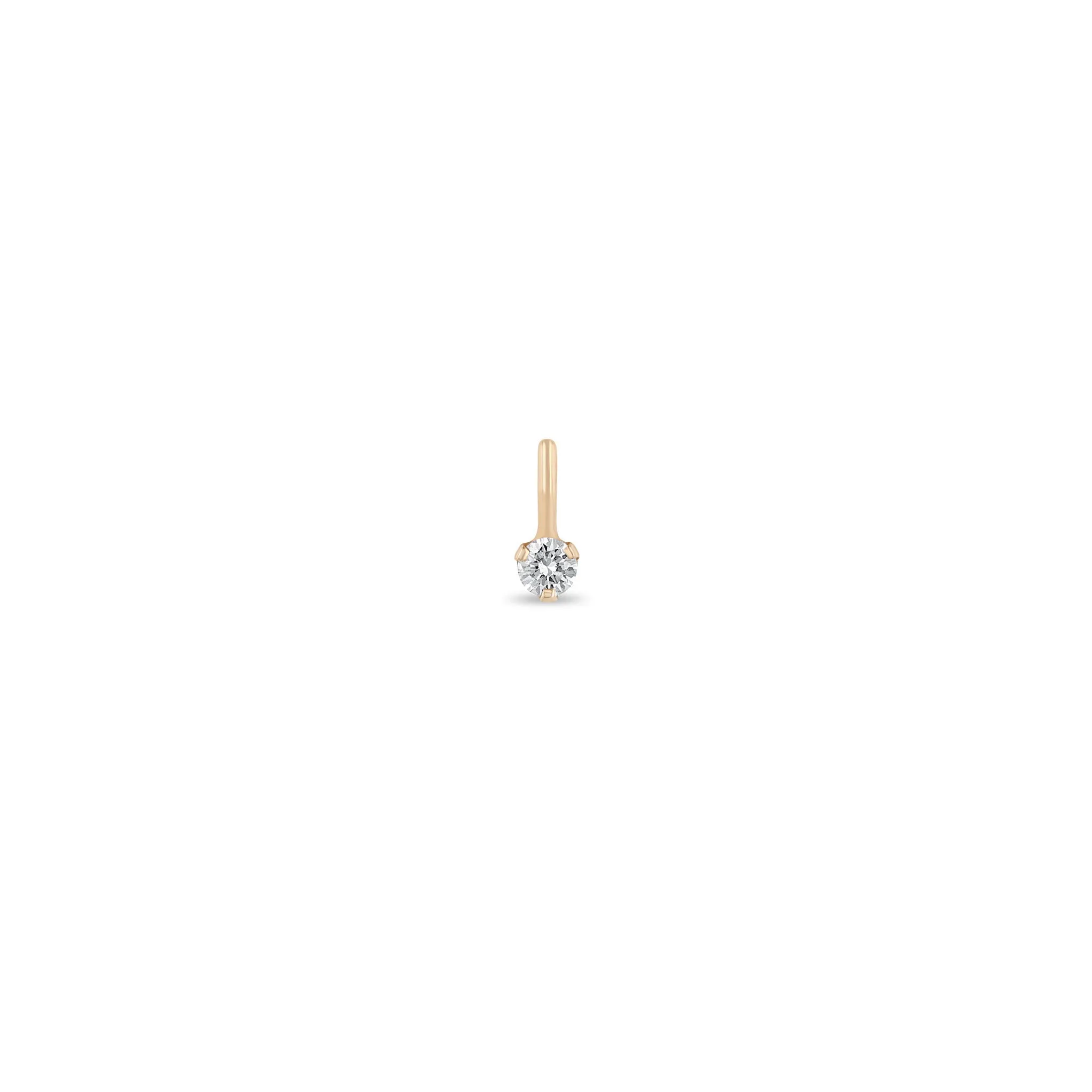 14k Single Prong Set Diamond Charm Pendant sold by Zoe Chicco product image thumbnail 2