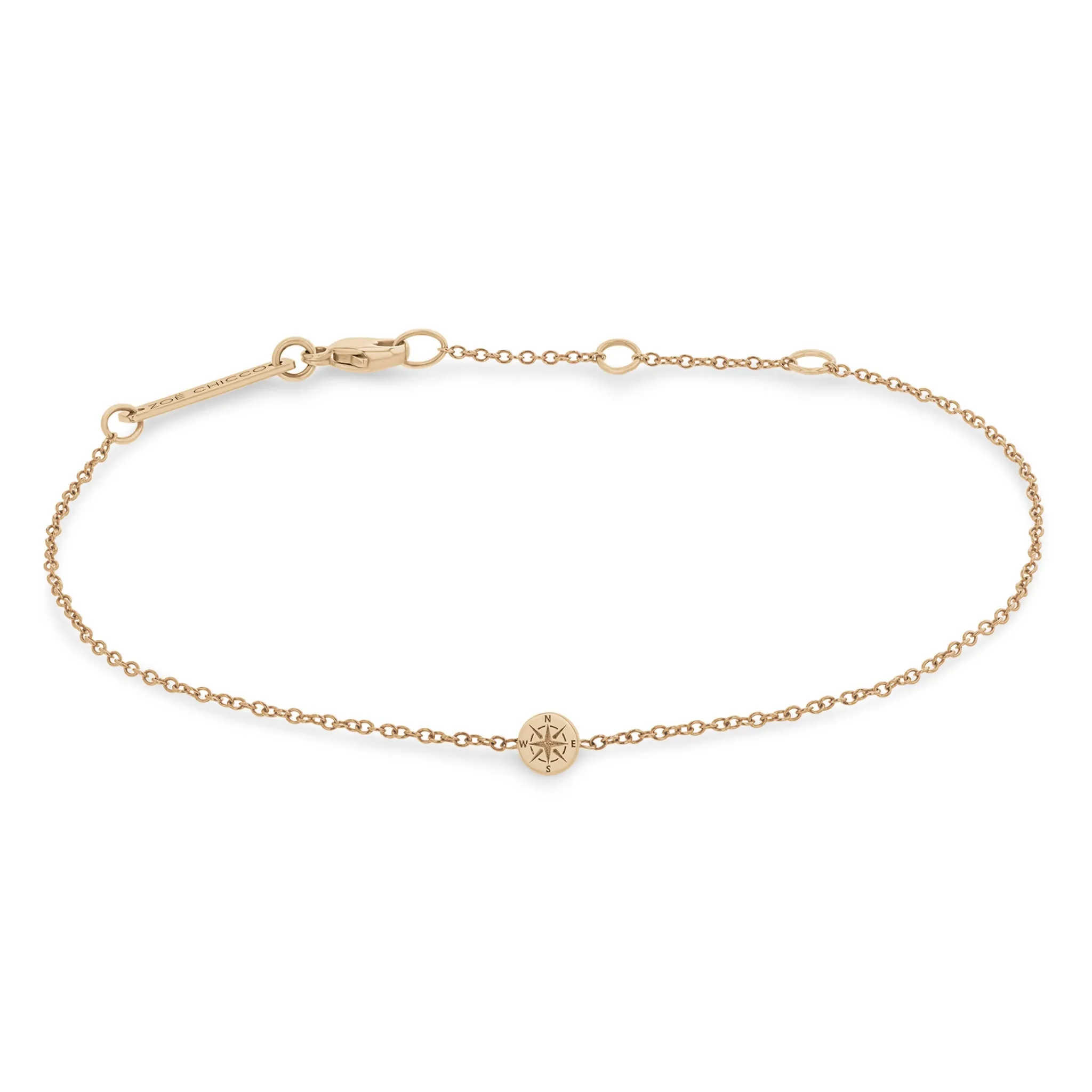 14k Itty Bitty Compass Bracelet sold by Zoe Chicco product image thumbnail 2